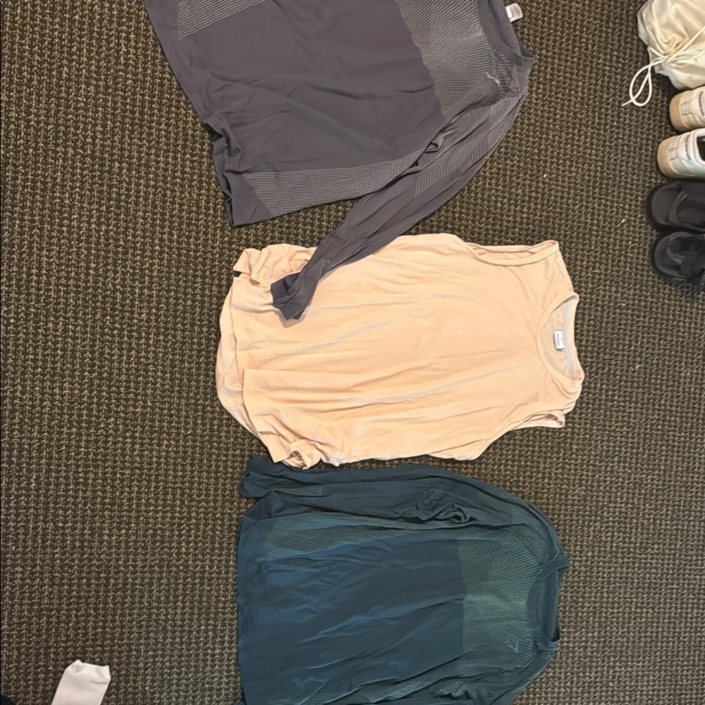 Gymshark Short Sleeve Tees - Gray, Peach, Teal